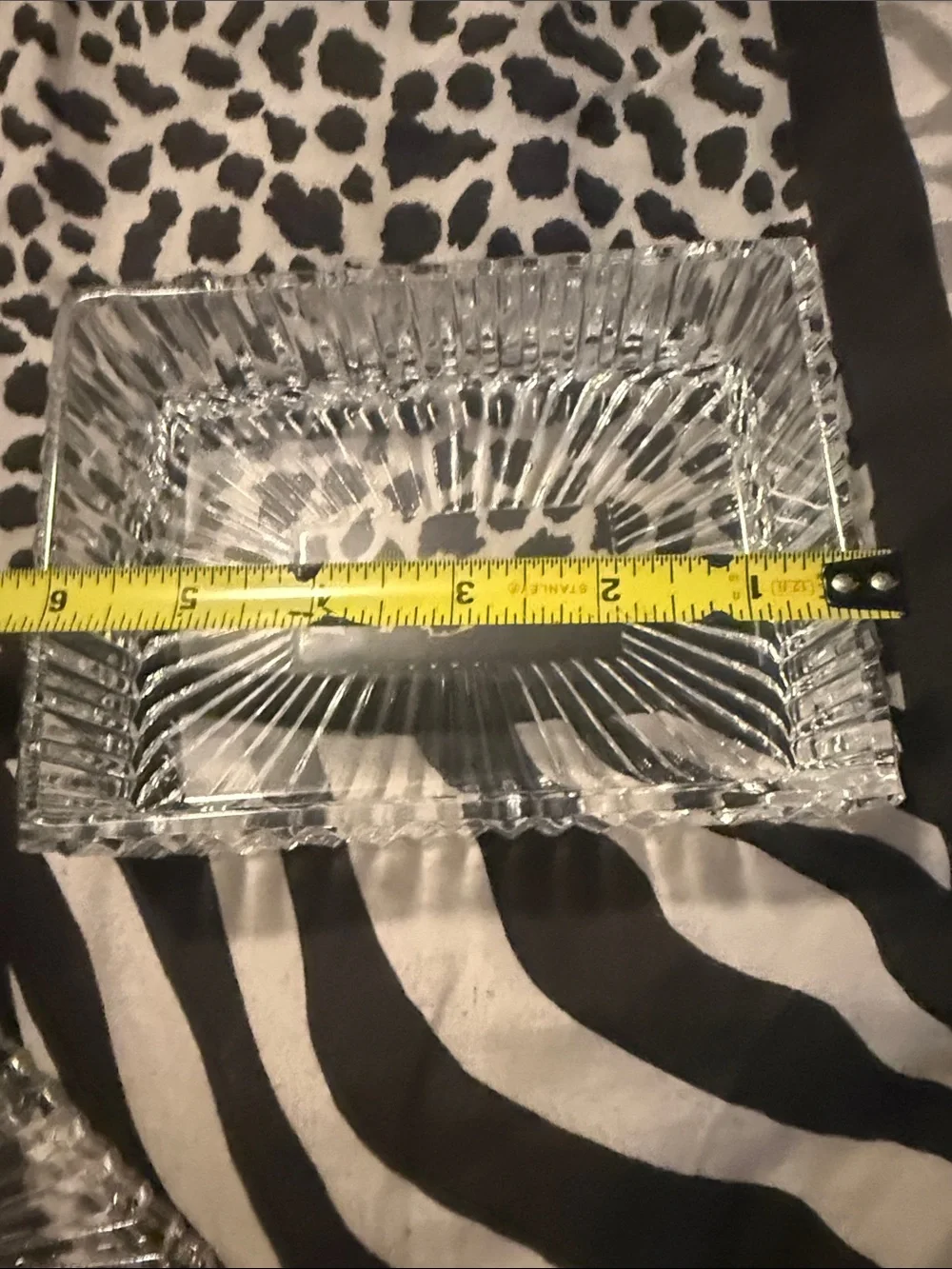 Vintage Glass Trinket Jewelry Box